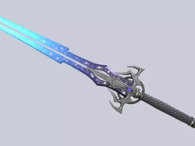Astral blade Low-poly 3D model order
