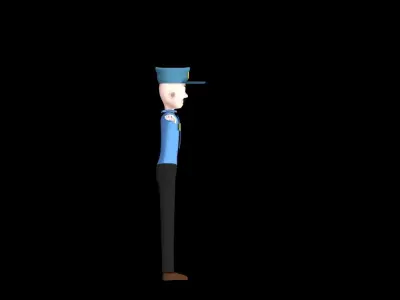 Police man Rigged Texture