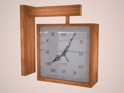 wall clock Free low-poly 3D model buy