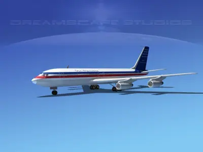 Boeing 707 Tour Americana 3D model
