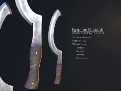 Egyptian Khopesh Low-poly 3D model