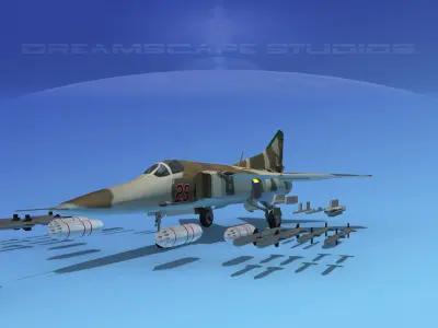 MIG-27 Flogger East Germany 3D model