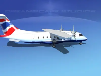 Dornier 328-130 British Airways 3D model