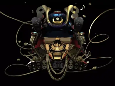 Samurai Helmet 3D model