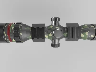 sniper scope Low-poly 3D model