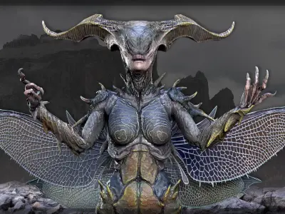 Rosie - Demon Beetle Low-poly 3D model