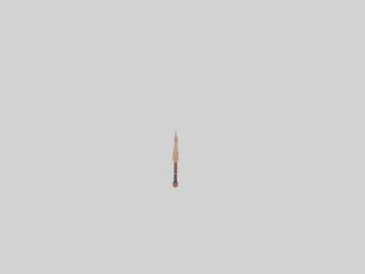 Golden Gaming Spear AAA Weapon 3D model