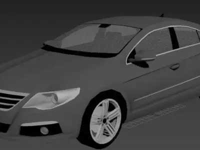 Volkswagen Passat CC 2008 Low-poly 3D model