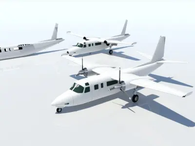 Turbo Commander 690 boneyard low poly  Static  Low-poly 3D model