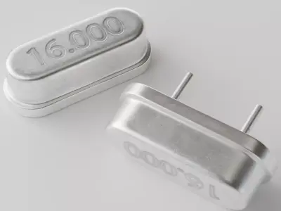 Quartz Crystal Oscillator 16 Mhz High and Low-poly 3D model