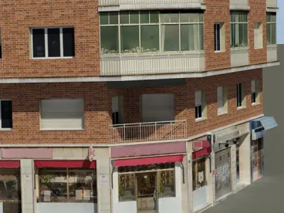 Building apartment - apartment Low-poly 3D model