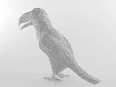 Tucano Bird Low Poly Tropical Toucan Animal Lowpoly  Low-poly 3D model