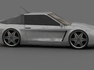 Delorean type vehicle 3D model