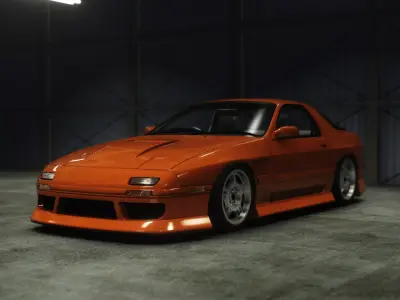 BN Sports Type 2 RX7 FC Bodykit Low-poly 3D model