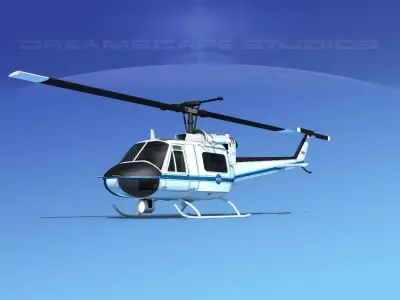 Bell 204 NASA 2 3D model