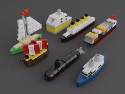 LEGO Mini Vehicles Pack 3D model