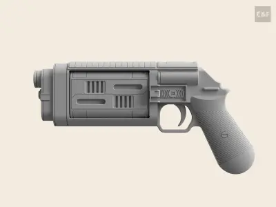 Cassian Andor Bryar Blaster Pistol Free 3D print model
