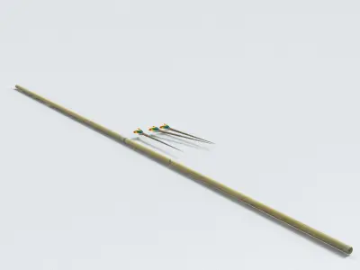 laos Zarabatana Low-poly 3D model