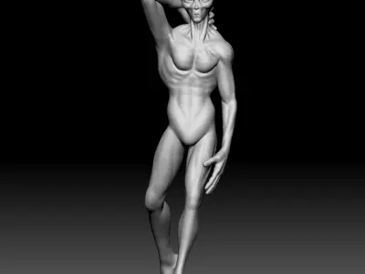 Alien Statue - 0160 3D print model