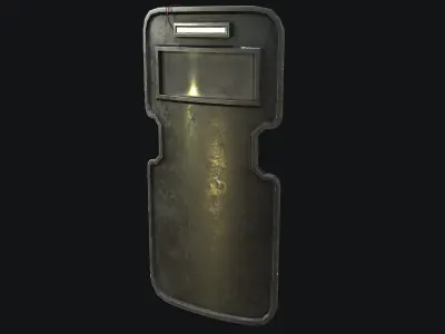 Police Shield Low-poly 3D model