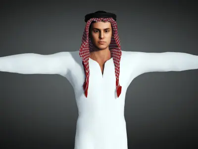 Arabian Muslim- Islam Character - Realistic  3D model 3D model