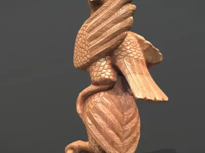 The Duel of Eagles Low-poly 3D model