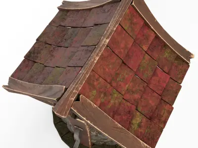 Well stone cartoon 3D model