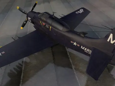 Douglas A-1E or AD-5 Skyraider 3D model