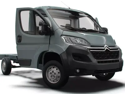 Citroen Jumper Chassis Truck SCab 3450WB HQInterior 2023 3D model