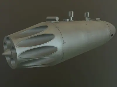 Rocket Launcher UB-16-57 Low-poly 3D model