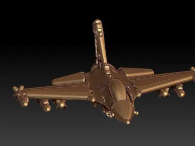 F16 Figher plane 3D print model