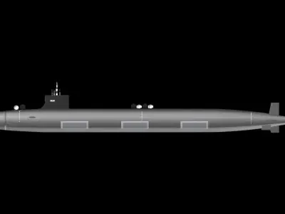 Virginia Class SSGN 802 USS Oklahoma 3D model