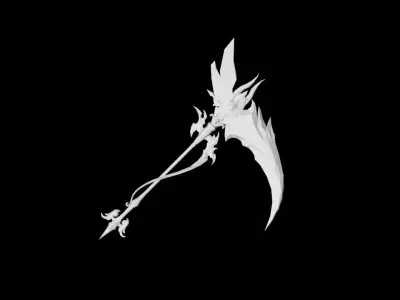 Angel Scythe Low-poly 3D model
