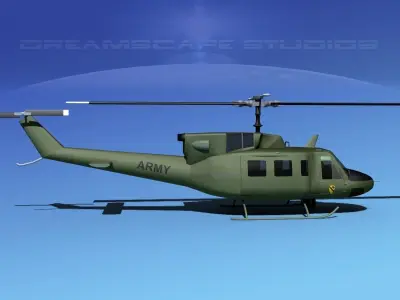 Bell UH-1N Army 1st Cav 3D model