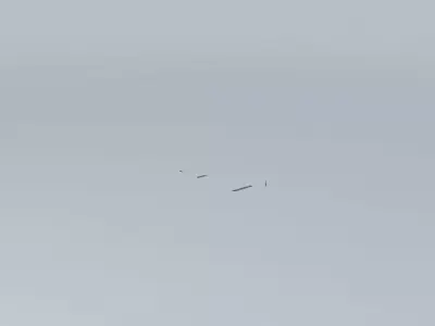 Air Canada 1981 and Lufthansa 2951 Airplane Crash Free 3D model