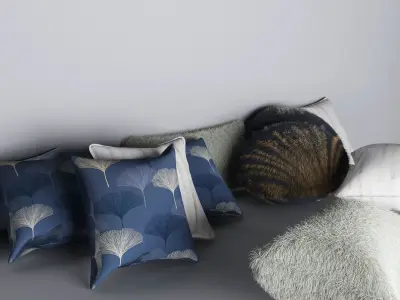 Pillows cat lying Free 3D model