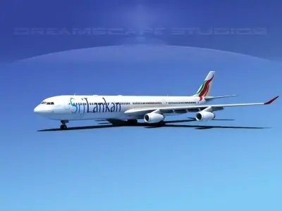 Airbus A340-600 Srilankan 3D model