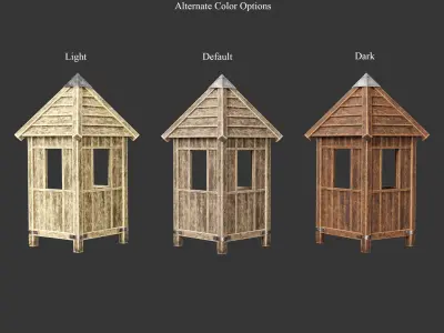 Medieval Defense Guardpost Small Low-poly 3D model