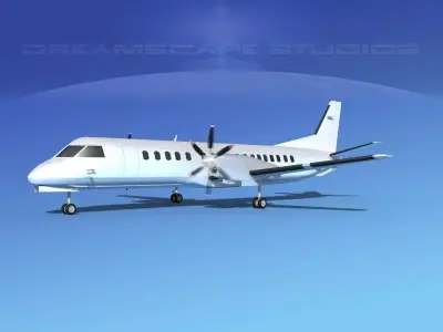 SAAB 2000 Unmarked 2 3D model