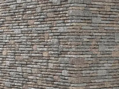 Brick rock facture many part 3D model