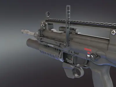 VHS BG Grenade Launcher Low-poly 3D model