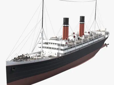 Passenger Steam Ship 3D model
