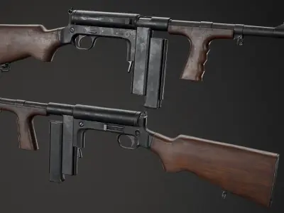 PBR United Defense M42 Low-poly 3D model