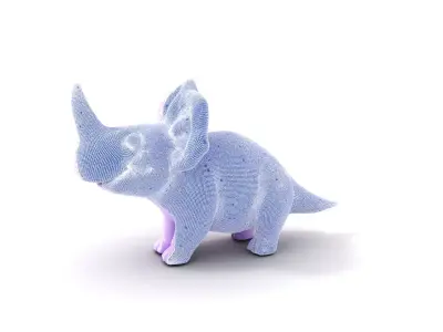 Lilac Dino Plush model pack Low-poly 3D model