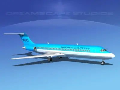 Douglas DC-9-30 Warner Charters 3D model