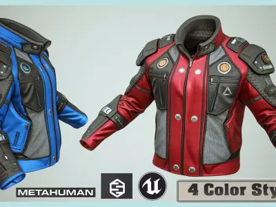 Sci-Fi Jacket P02 Low-poly 3D model