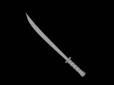 Sword 3D Illustration 3D model