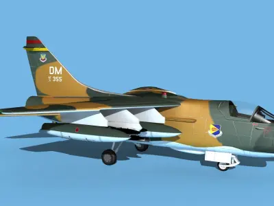 Chance Vought A-7E Corsair II V01 USAF 3D model