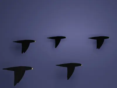Animated Game Ready Birds Pack Low-poly 3D model