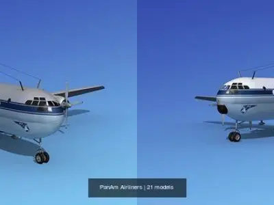 21 PanAm Airliners 3D Model Collection